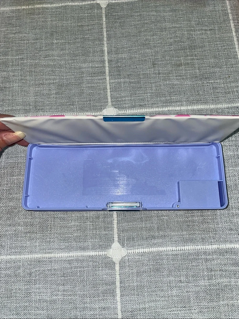 Kuromi Lavender Pencil Case with built in sharpener